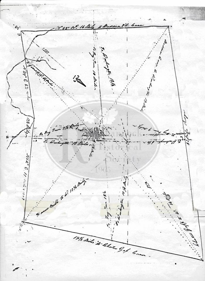 1833 Rappahannock County Geographic Center Map
