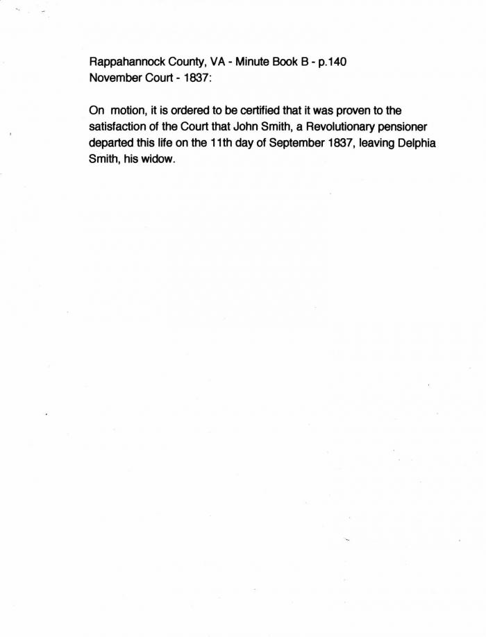 Rappahannock County Minute Book B p. 140 