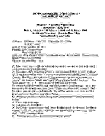 Riley, Katherine Walter Interview