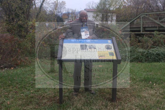 James Russell at Caroline Terry CW Trails Marker