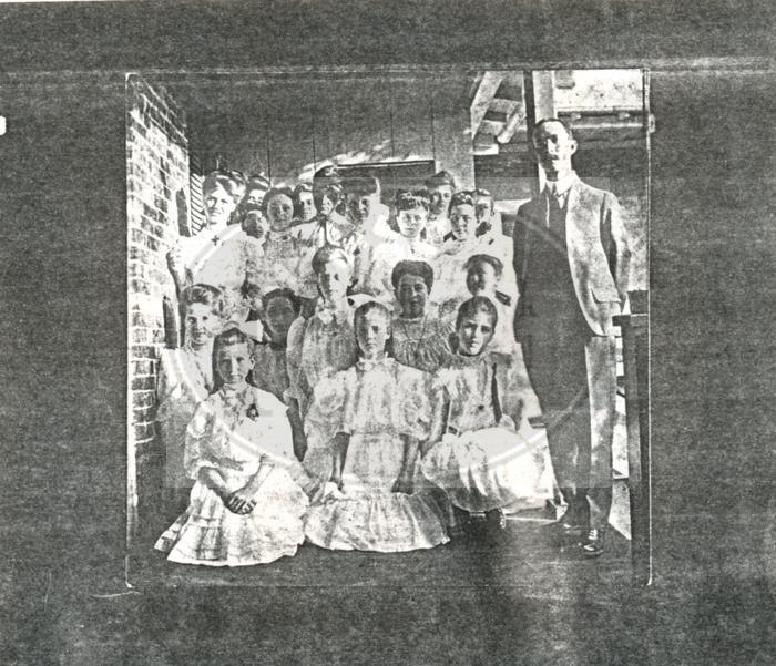 1907 Photo of Blue Ridge Institute students and their teacher.