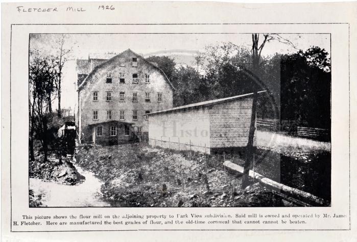 Fletcher's Mill; Advertisement for sale of Fletcher's Mill 1926