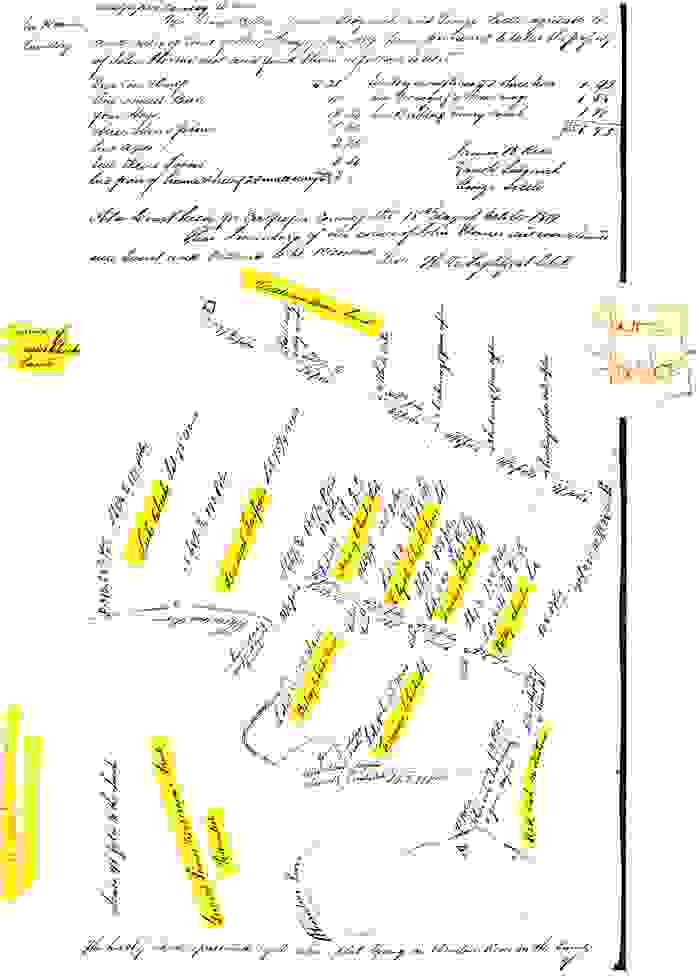 Rock Mills; Division of Elijah Cheek land, Culpeper County Will Book H. pgs. 155-156