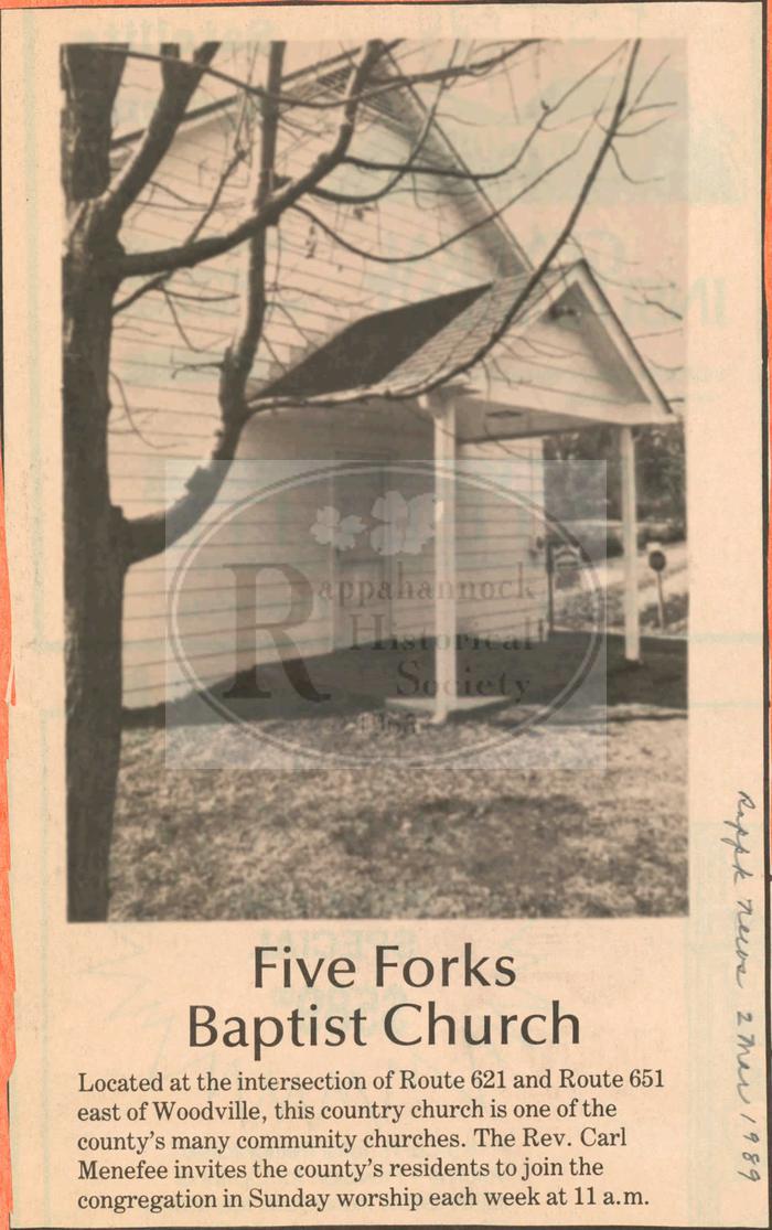 Five Forks 1989