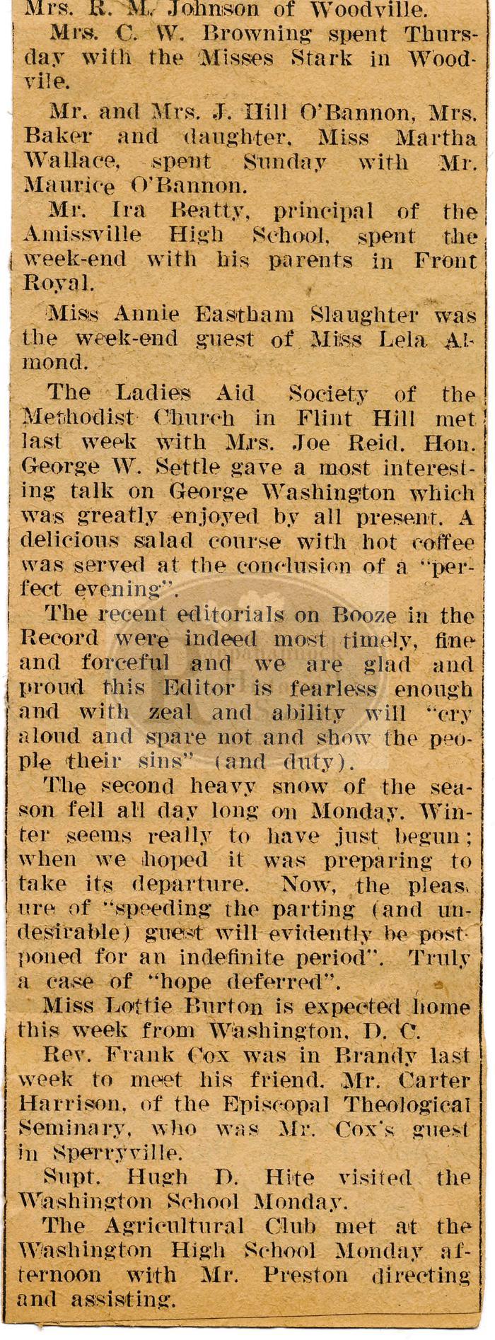 Rappahannock News 1920s