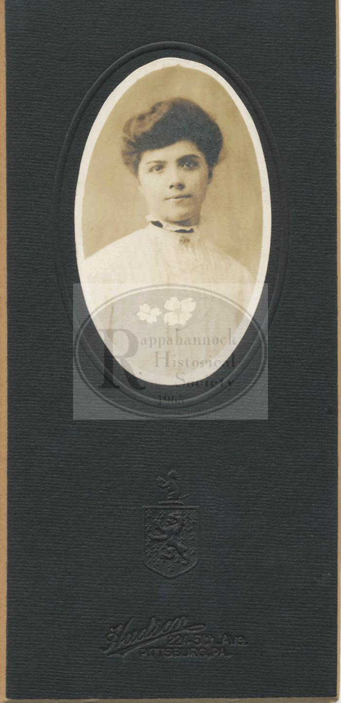 1905 Blue Ridge Institute Graduation Photo tentatively identified as a Miss Bywaters.