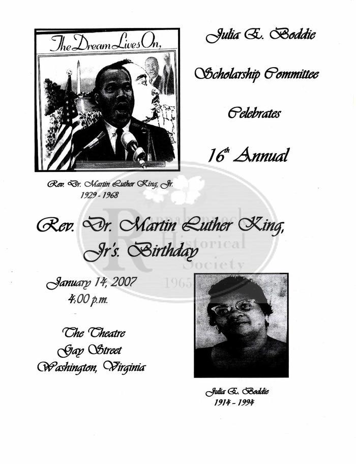 2007 Celebration of DR. Martin Luther King's Birthday