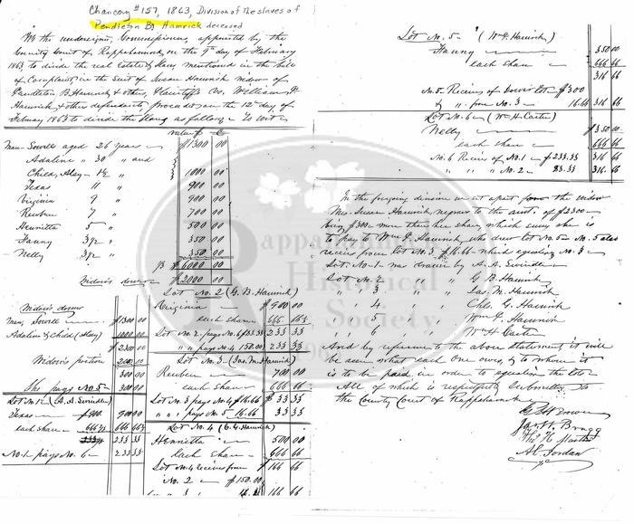 Rappahannock County Chancery Record # 157