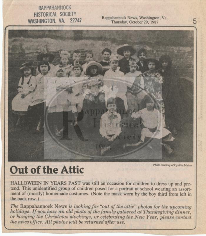 Photo of children dressed up for Halloween.