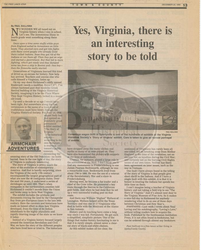 Virginia, an Interesting Story to be Told