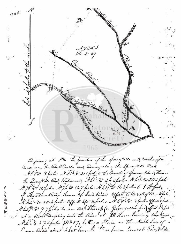 Plat of a Piece of Land near Sperryville Containing 116 Acres