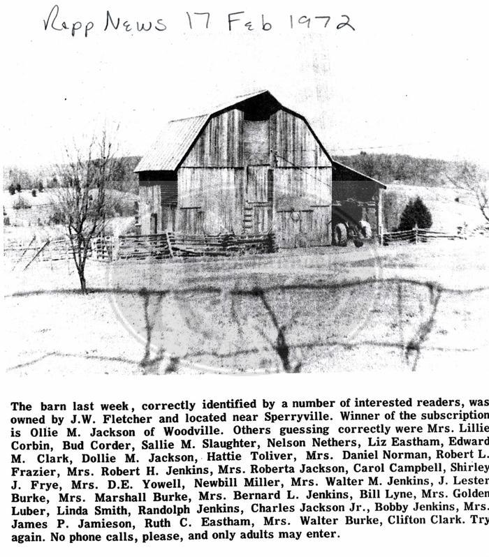 J.W. Fletcher's Barn Correctly Identified by Readers