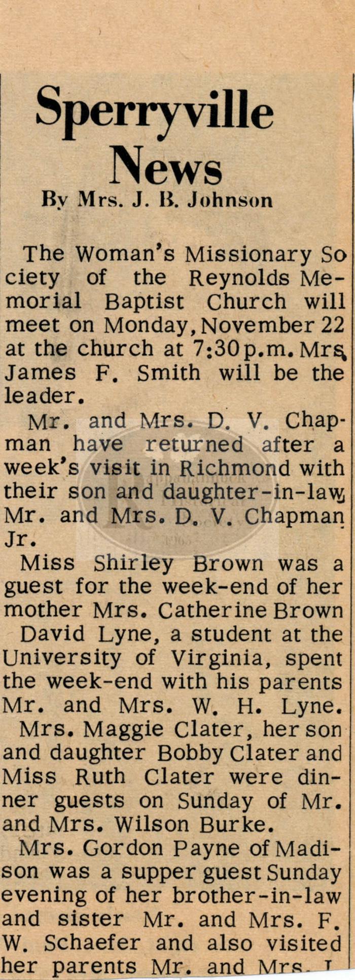 Sperryville News