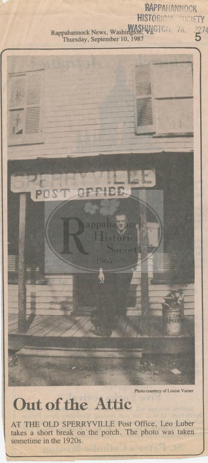 1920s Photo Outside the Sperryville Post Office
