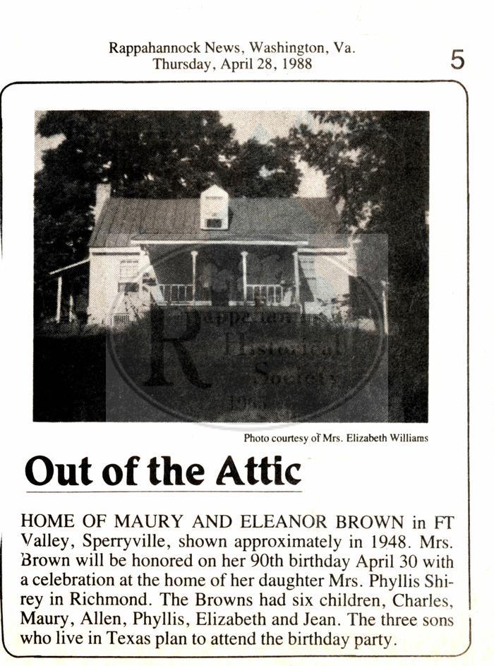 Photo of the Maury & Eleanor Brown House taken ca 1948