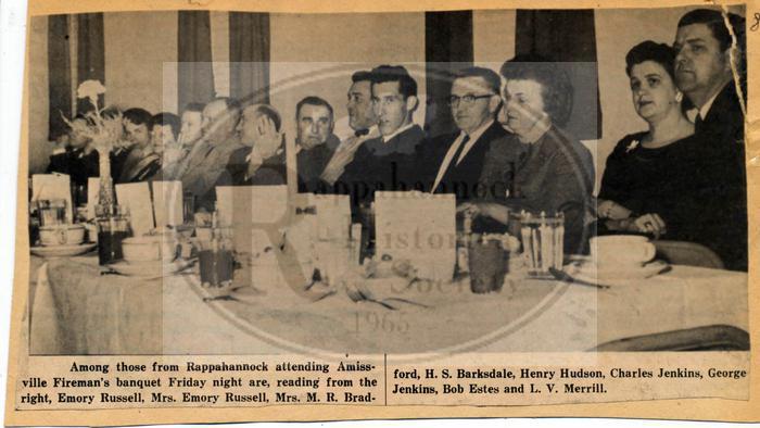 Firemens Banquet in Amissville