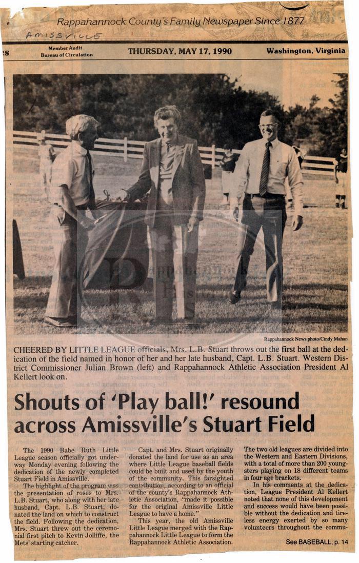 Stuart Field Dedicated