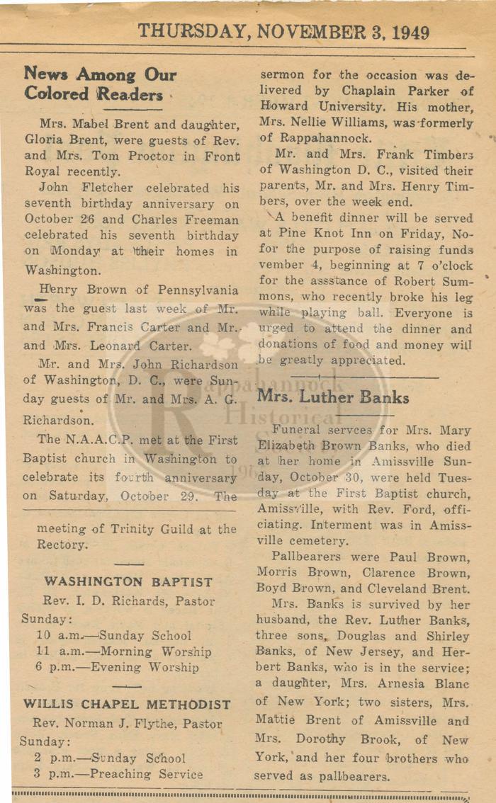 News Among Our Colored Readers