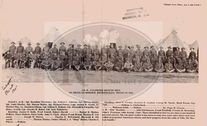 Culpeper Minute Men in Brownsville TX