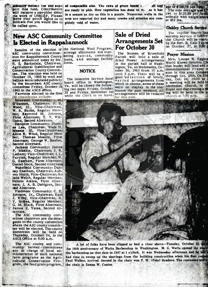 Page From a 1963 Rappahannock News