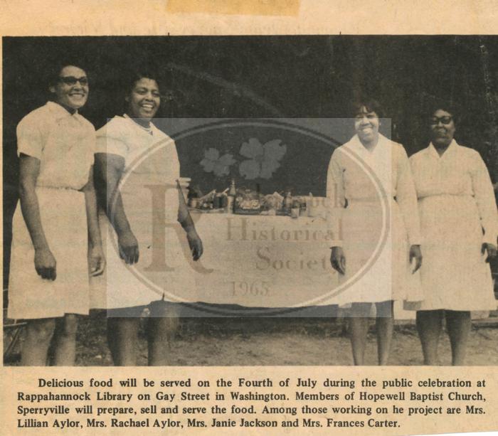 Ladies at Hopewell Baptist Ready for Fourth of July Festivities