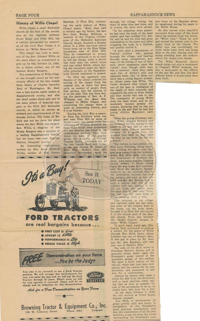 History of Willis Chapel 