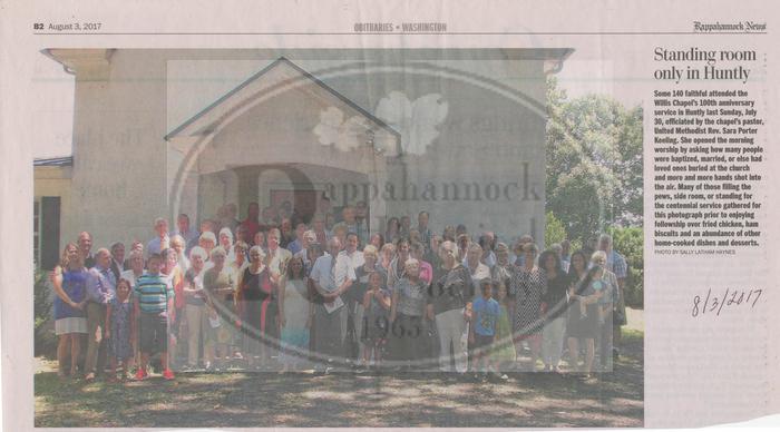 140 Attend Willis Chapel Centennial