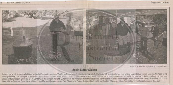 Apple Butter Making Season