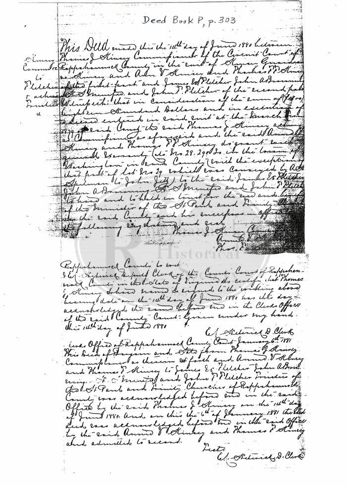 Rappahannock Deed Book P, p. 303