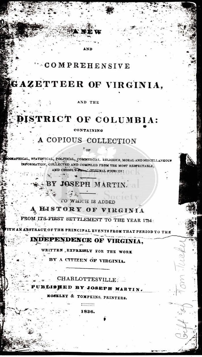 Excerpt from The Virginia Gazetteer
