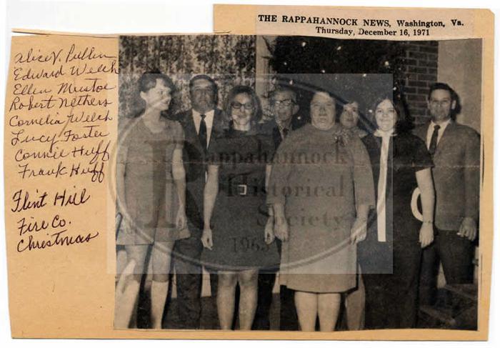 Christmas Party at the Flint Hill Fire Department 1971