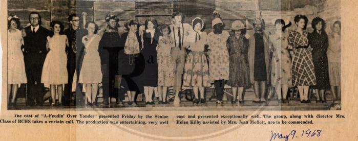 Photo of the Cast of A'Feudin Over Yonder, the 1968 Senior Class Play