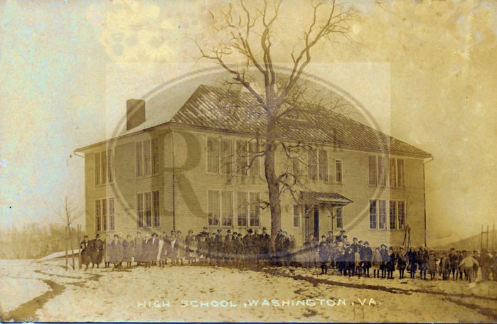 Postcard of Washington High School in 1907