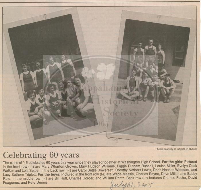 Washington High School Class of 1945 Athletes