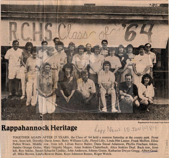 Reunion of Washington High School Class of 1964