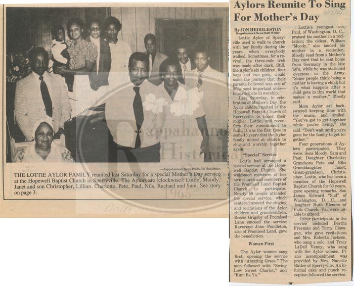 Mother's Day Celebration at Hopewell Baptist church