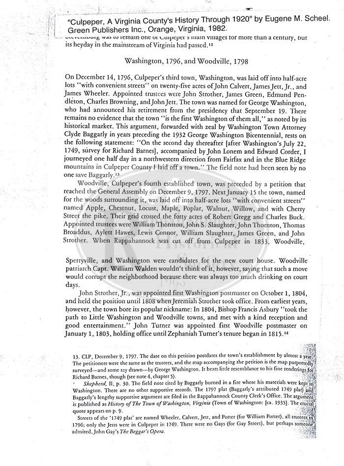 Culpeper History through 1920 by Eugene Scheel