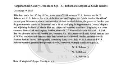 Deed-Robsons to Stephen and Olivia Jenkins
