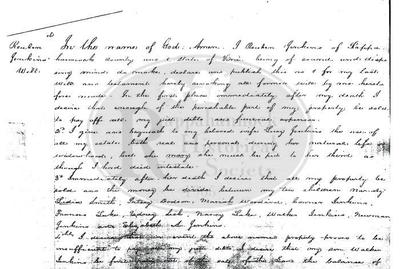 Will of Reuben Jenkins-1849