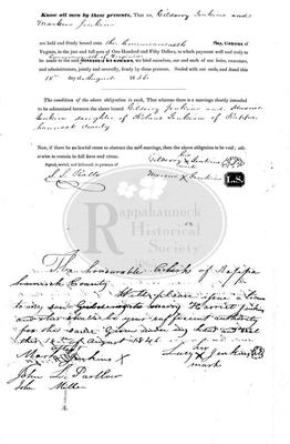 Oaths of Gilderoy and Marcus Jenkins on the Marriage of Gilderoy and Harriet Jenkins