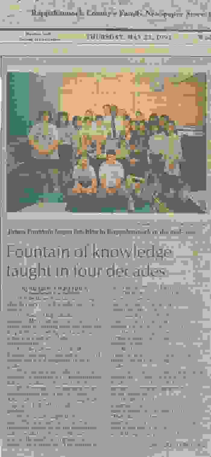 James Fountain Retires From Rappahannock County Elementary School