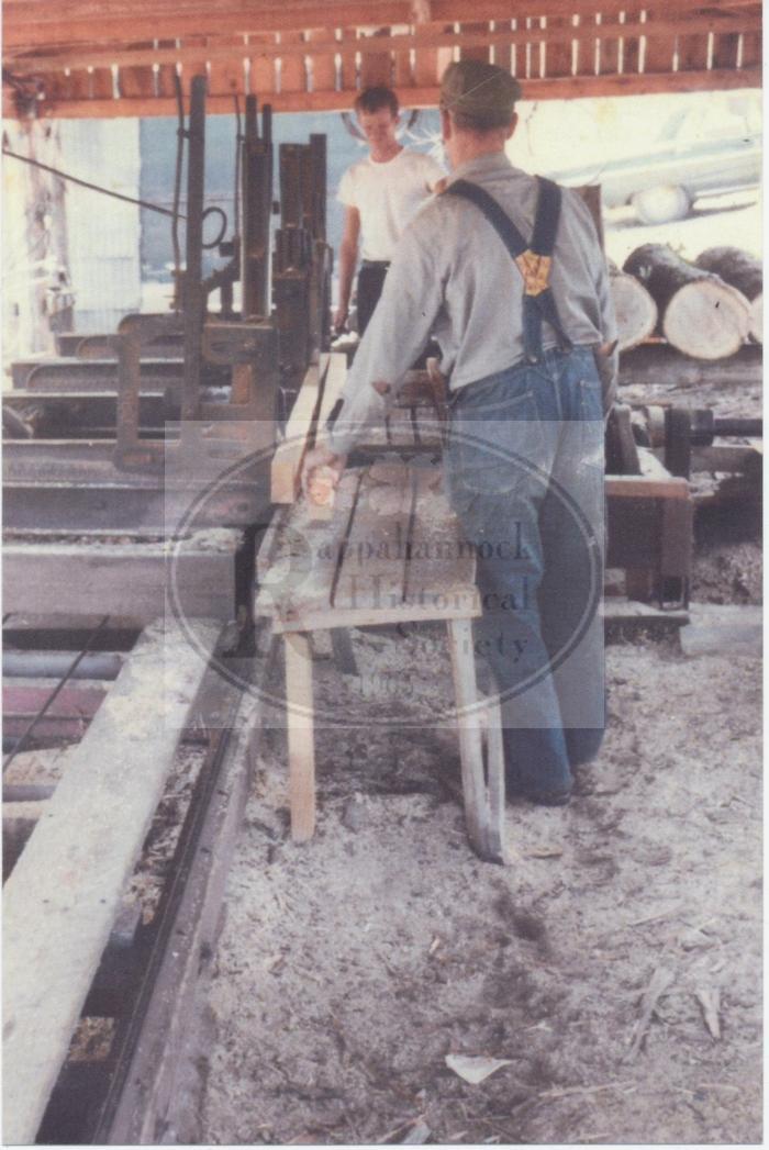 Charlie Hitt Planing Wood at his Sawmill