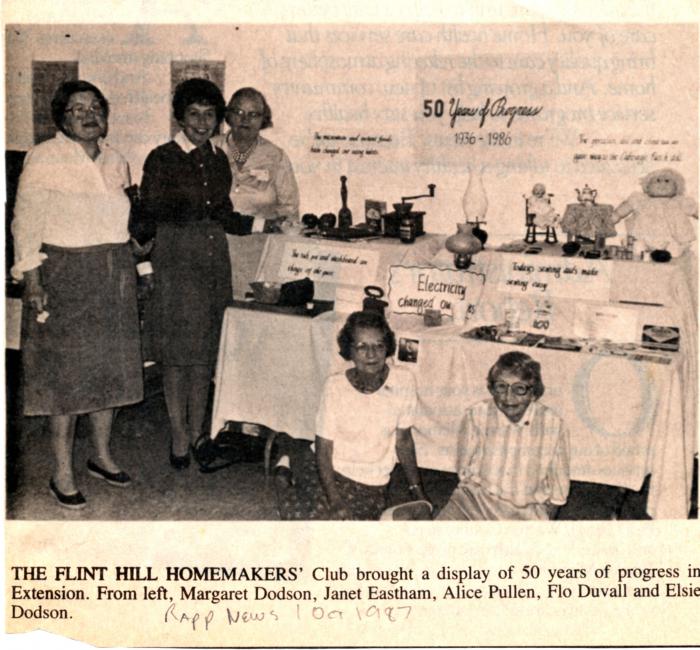 Fifty Years of Progress Presented by the Flint Hill Homemakers